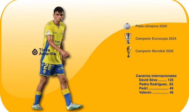Pedri regresa del Mundial con un listón de Valerón superado