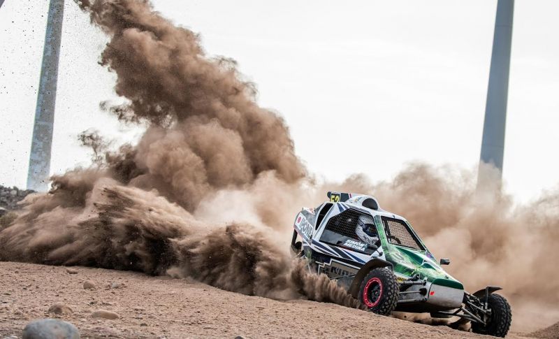 Simón Medina renueva en Gran Canaria su título de campeón de car-cross