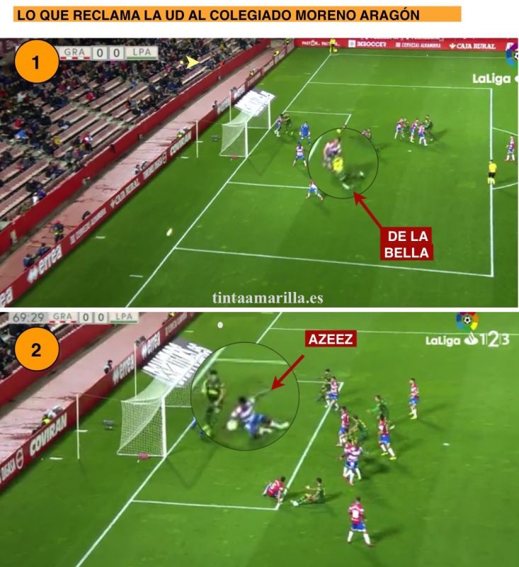 El árbitro no señala dos acciones en la misma jugada polémica