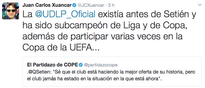 Xuancar responde a Setién