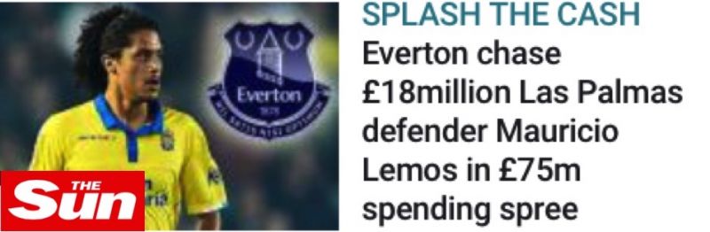 The Sun asegura que el Everton traerá una gran oferta por Lemos