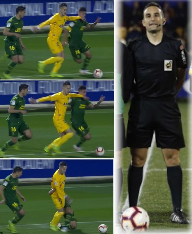 Arcediano pasa por alto una falta de Borja a Lemos en el penalti decisivo