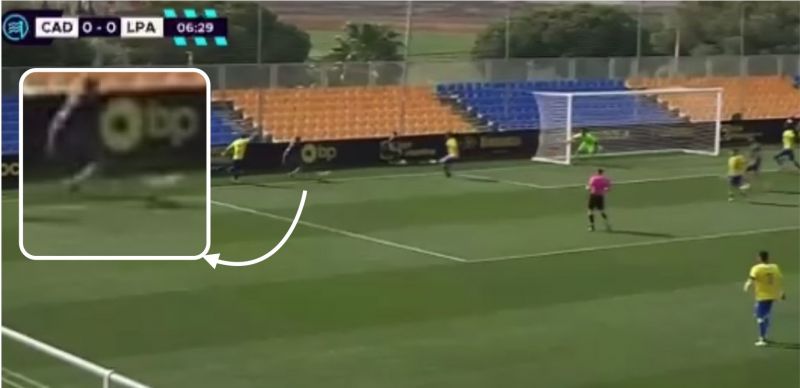 Malestar en el filial por el gol anulado a Pachón en Cádiz
