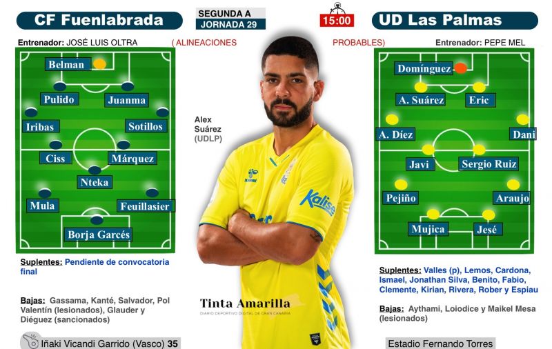 La UD, con toda su artillería en Fuenlabrada