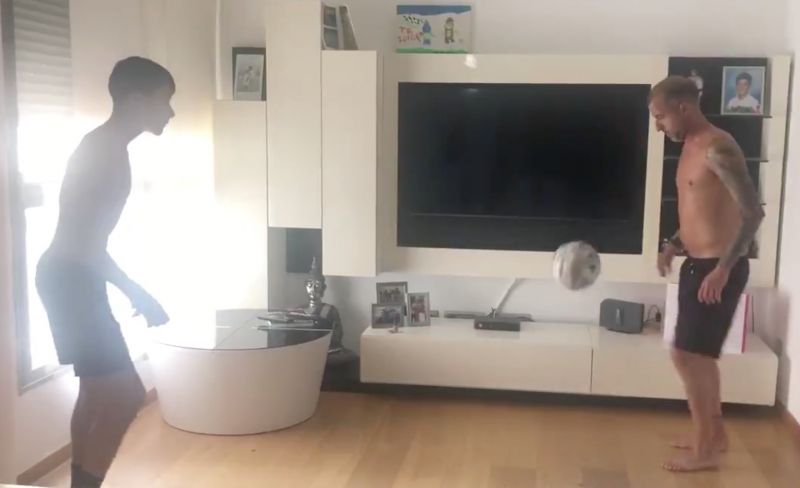 David González esquiva a la calima y se entrena en el salón