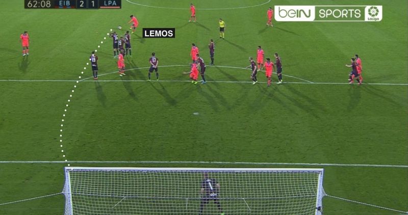 Lemos ya es máximo goleador de faltas directas, junto a Sandro (Málaga)