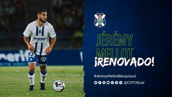 El Tenerife renueva al galo Mellot