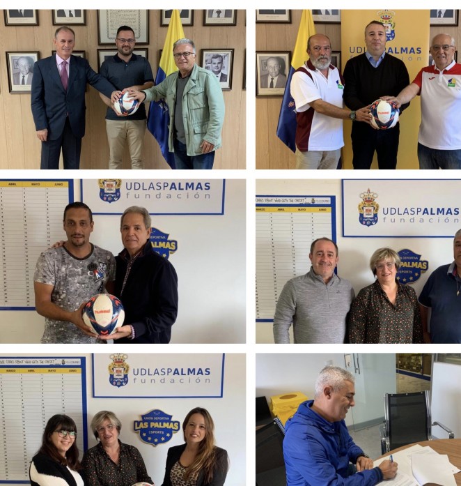 La UD prolonga vínculo con seis clubes grancanarios