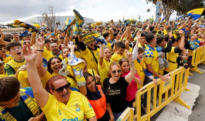 La afición de Las Palmas, novena potencia de la Liga