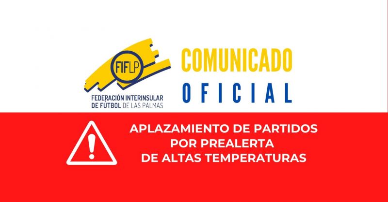 La Federación aplaza partidos de fútbol base por la ola de calor