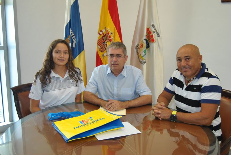 El alcalde Pérez recibe en Maspalomas a Cristina Erdocia
