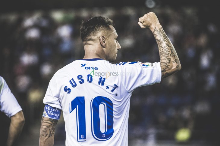 Suso señala el objetivo del Tenerife