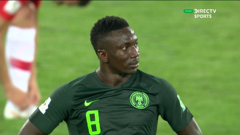 El aciago debut de Etebo en el Mundial de Rusia