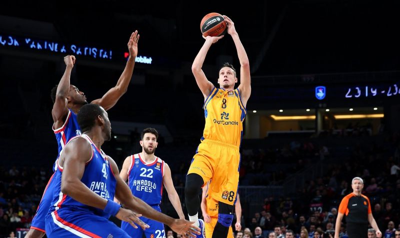 93-74: El Gran Canaria desaparece en la segunda parte ante Efes