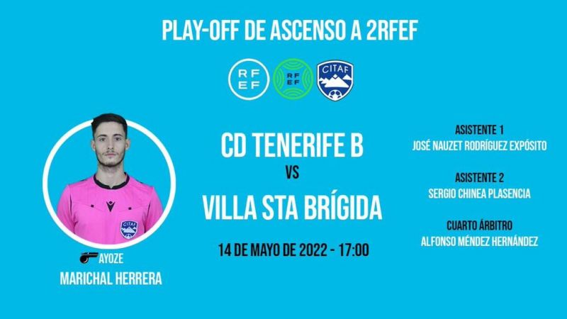 El Tenerife B-Villa ya tiene equipo arbitral