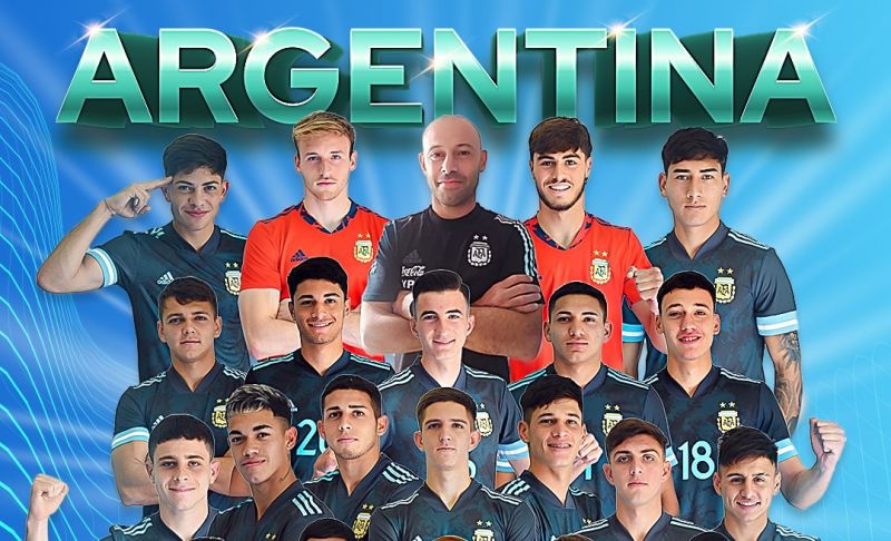 Killane celebra con Argentina sub20 el título del Torneo Cotif