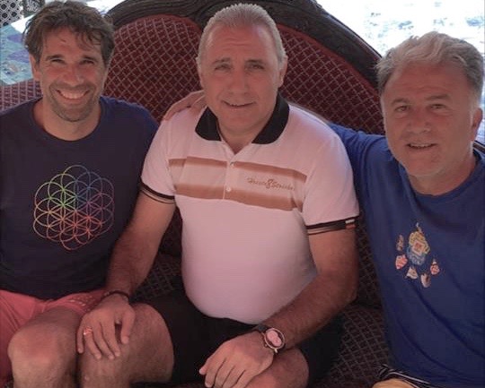 Valerón, Hristo y Tonono, en Miami