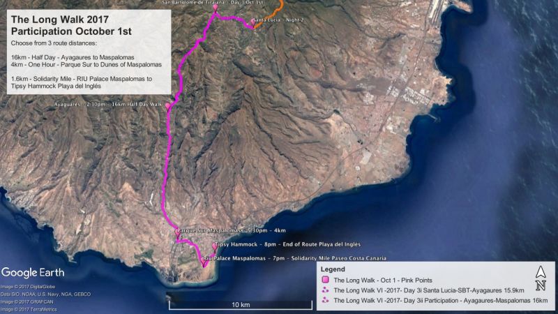 Caminata solidaria desde Ayagaures a Maspalomas