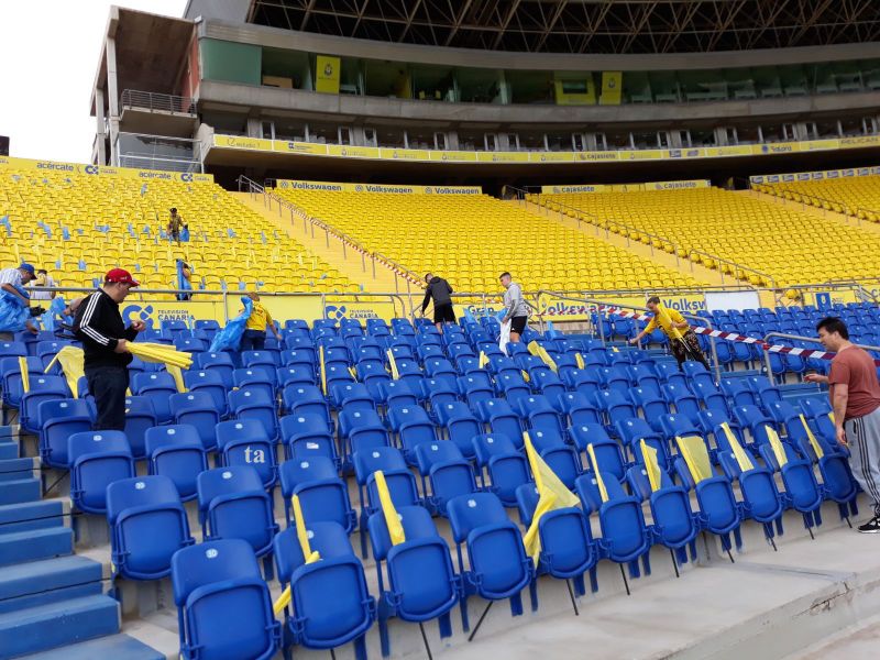 El partido UD-Villarreal comenzó antes en la Grada Curva