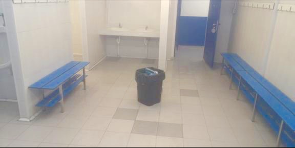 El vestuario de Getafe, como los 'chorros del oro'