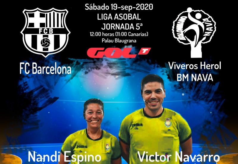 Espino-Navarro debutan en la Liga Asobal y en el Palau
