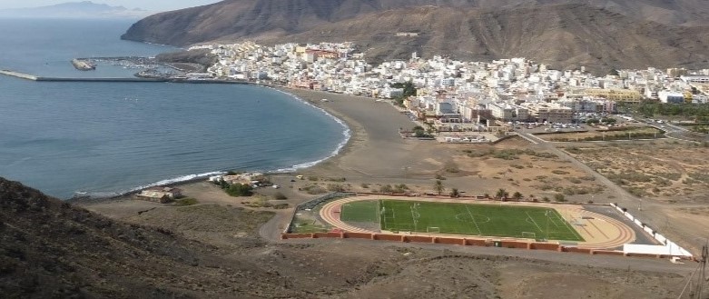 Competición clausura un partido el estadio del Gran Tarajal