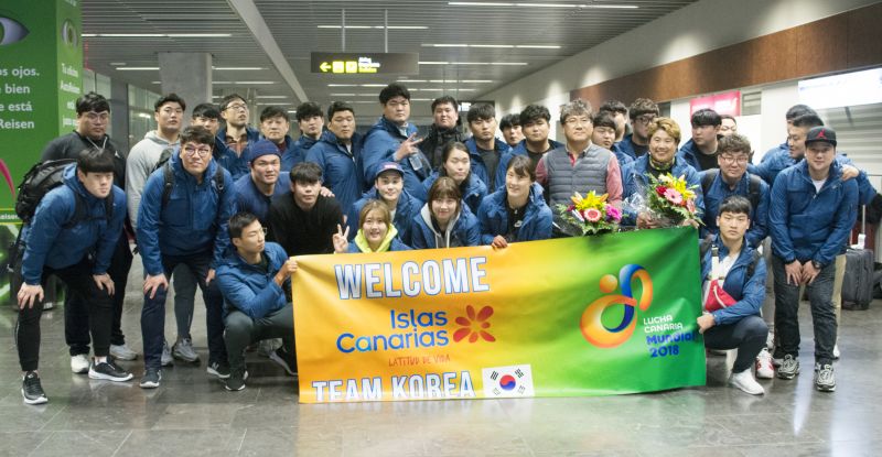 La selección coreana pisa Gran Canaria
