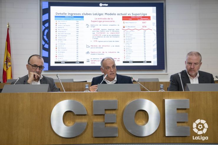 Tebas informa sobre el efecto destructivo de la Superliga en los clubes modestos