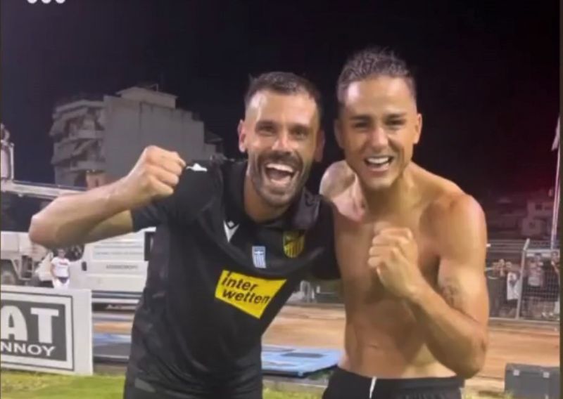 Tyronne y David Simón celebran la permanencia en la Superliga griega