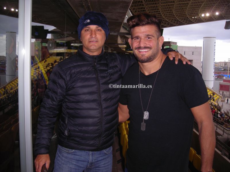 Walter Pico, testigo en las gradas del Estadio de Gran Canaria