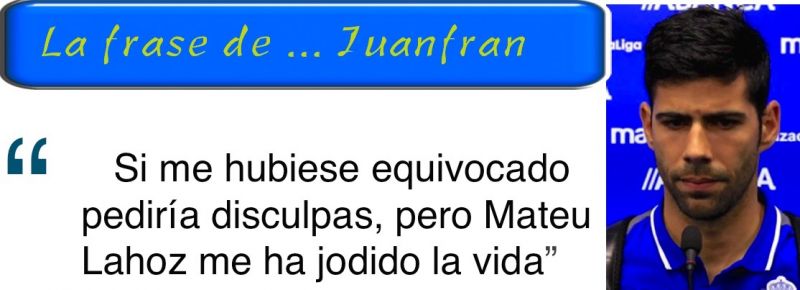 La rajada de Juanfran tras su expulsión ante la UD