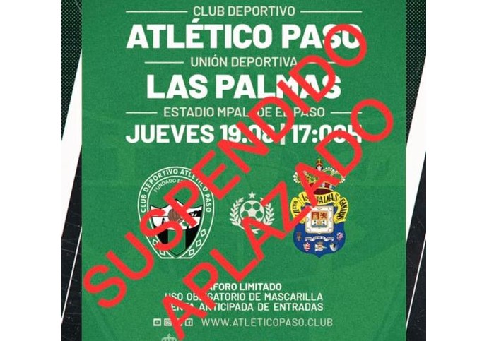 El partido amistoso contra el Atlético Paso, aplazado