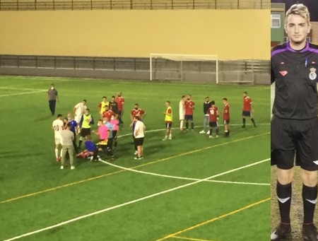 Un jugador del San Antonio fractura el tabique nasal de un árbitro