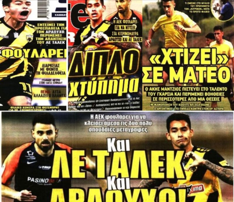 Araujo y Mateo García llenan las portadas de Atenas