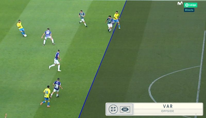 El VAR acierta en el gol anulado