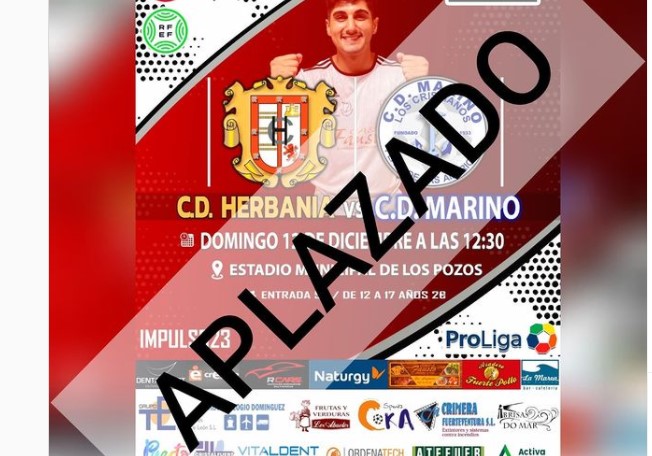 Aplazados dos partidos de Tercera y otros de fútbol base por oleada Covid19