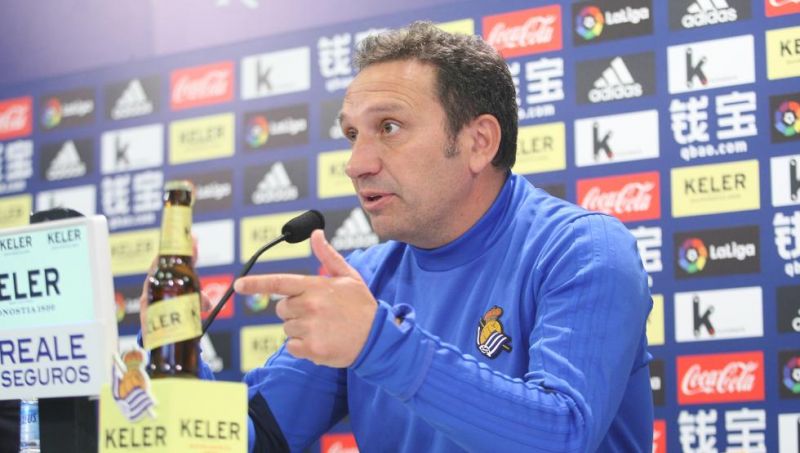 Eusebio presume de la salud mental de la Real Sociedad