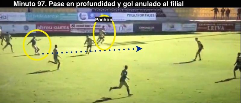 Un grave error arbitral anula un gol legal al filial amarillo