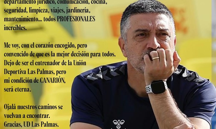 El último mensaje de Pimienta: "Me voy con el corazón encogido"