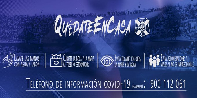 La plantilla del Tenerife se posiciona ante la pandemia