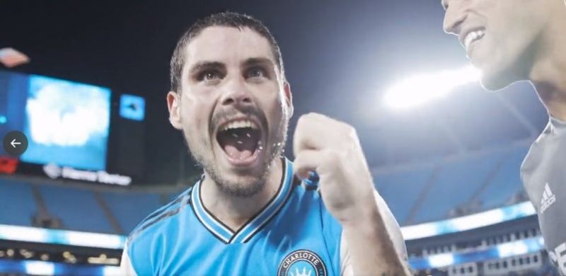 Sergio Ruiz celebrates his first goal in the United States