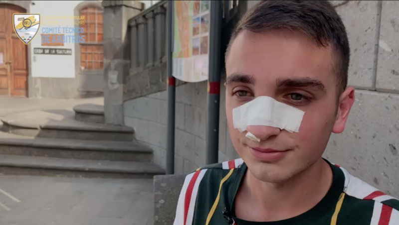 "El capitán del San Antonio me dio un cabezazo y no recuerdo más"