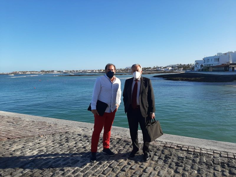 Los responsables del Balonmano Playa de la RFEBM visitaron Canarias